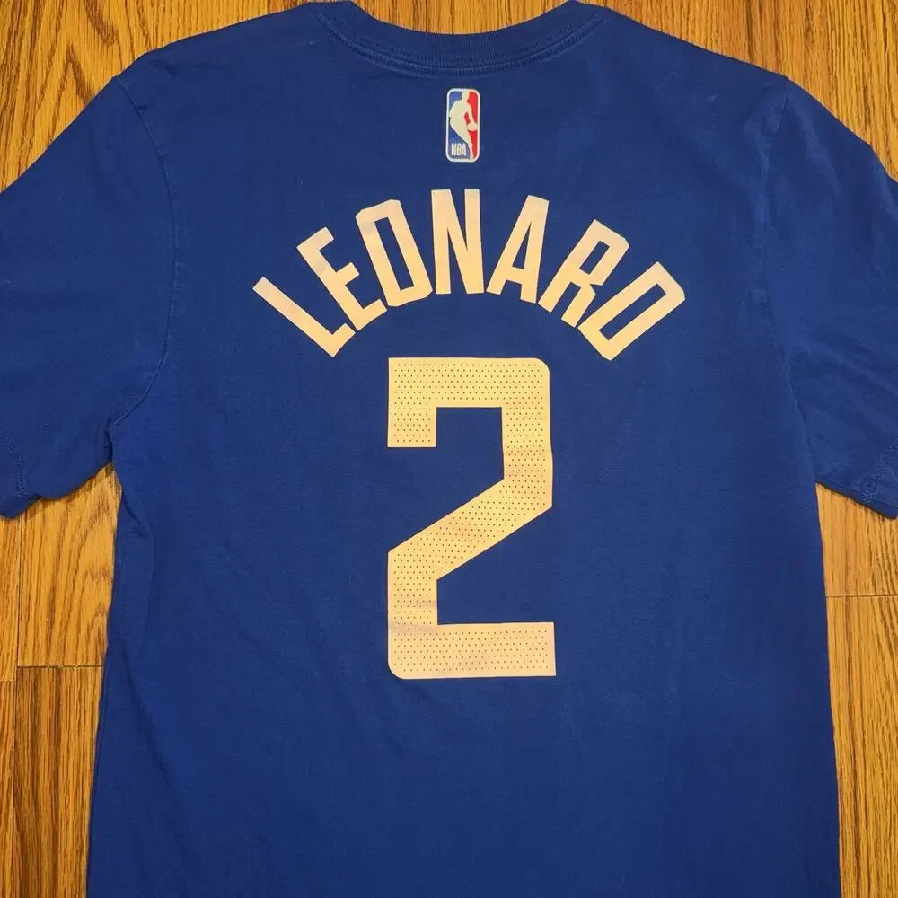 Nike Kawhi Leonard Icon‎ SS Tee Shirt LA Clippers Blue XS